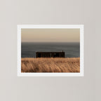 Haven photography art print of a serene coastal scene with a small building and ocean on Kangaroo Island, Australia.