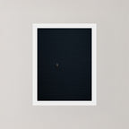 Voyage unframed art print featuring a single sailing boat on the ocean.